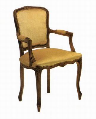 ART 221  Sedia e poltroncina classica stile Luigi XVI in faggio tinto in differenti finiture.Seduta e schienale  imbottiti  in tessuto. Lo schienale può essere anche in canna di Vienna ( vedi foto n.2 e 3 ) I prezzi indicati sono tessuto escluso.Necessari 1.20 mt . per ciascuna sedia o poltroncina. Esiste la versione della stessa sedia ,impilabile ( vedi foto n.4  e n.5 )
Nella foto n.6 versione sgabello h.seduta 72 cm.
Sconti per quantita.